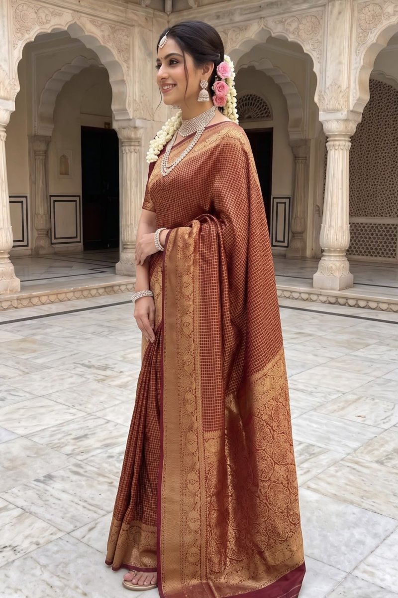 Maroon Velly Vol 2 By Aab Soft Lichi Silk Saree